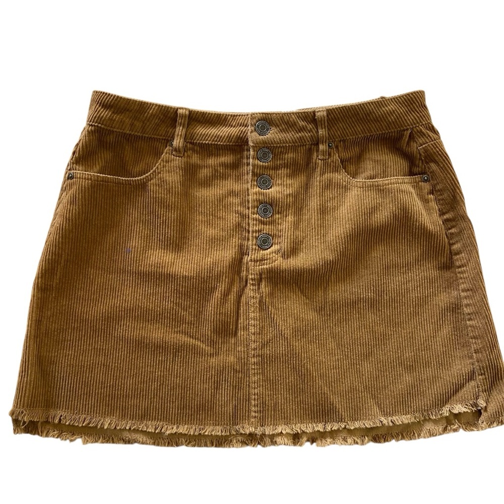 Indigo Rose Dark Tan Corduroy Mini Skirt Women’s Size 29